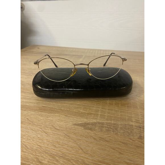 Brooks Brothers BB211 Eyeglass Frames Gold Oval 51-19-135 Made in Japan - Picture 1 of 9